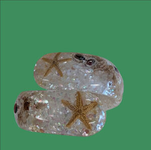 Vintage Bracelet Starfish Lucite Clamp Style  Bracelet